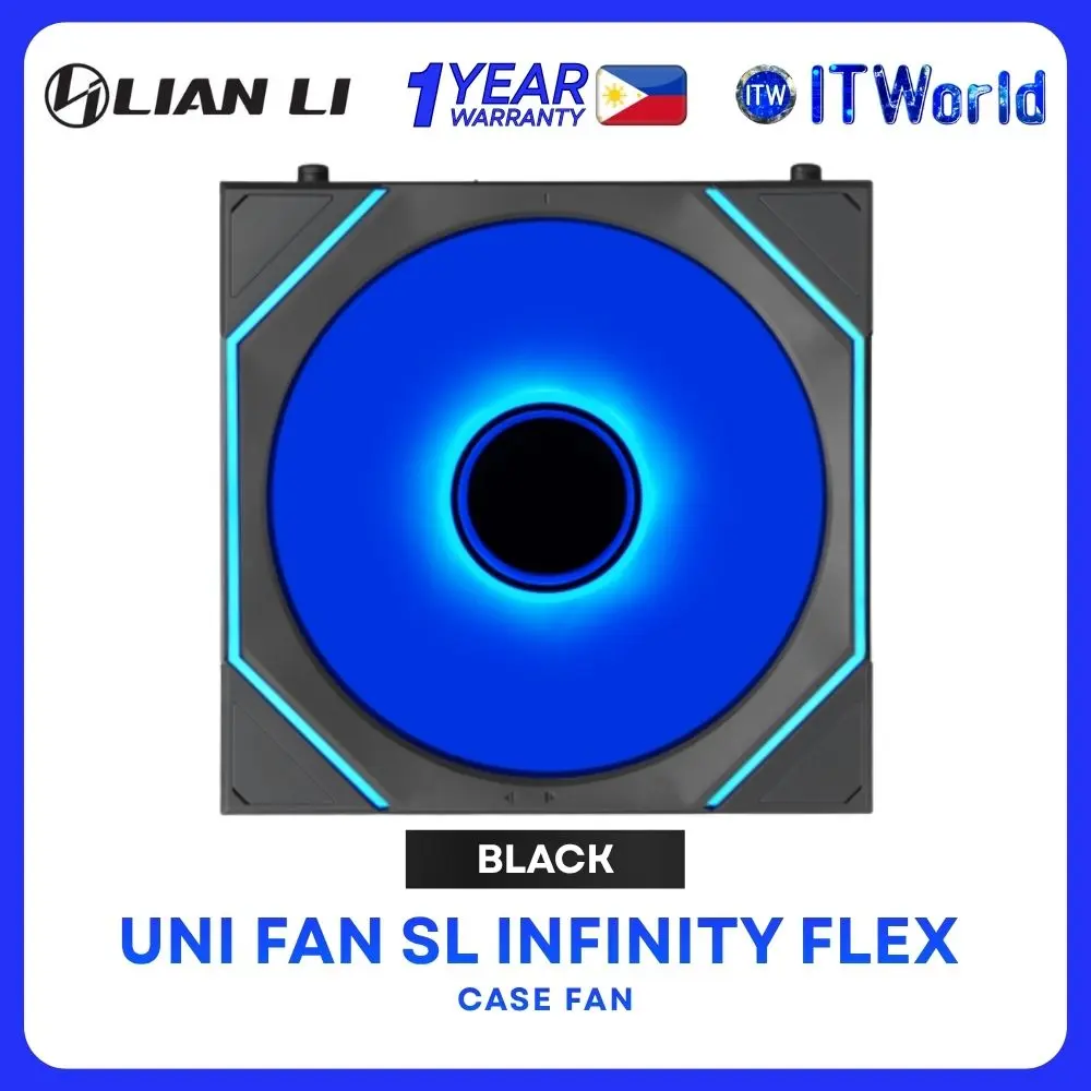 Lian Li Uni Fan SL Infinity Flex 120 ARGB Fluid Dynamic Bearing Single Fan - Black | White