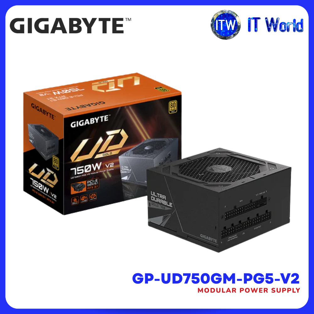 Gigabyte GP-UD750GM-PG5 Series 750W 80+ Gold ATX 3.0/3.1 Modular Power Supply itw