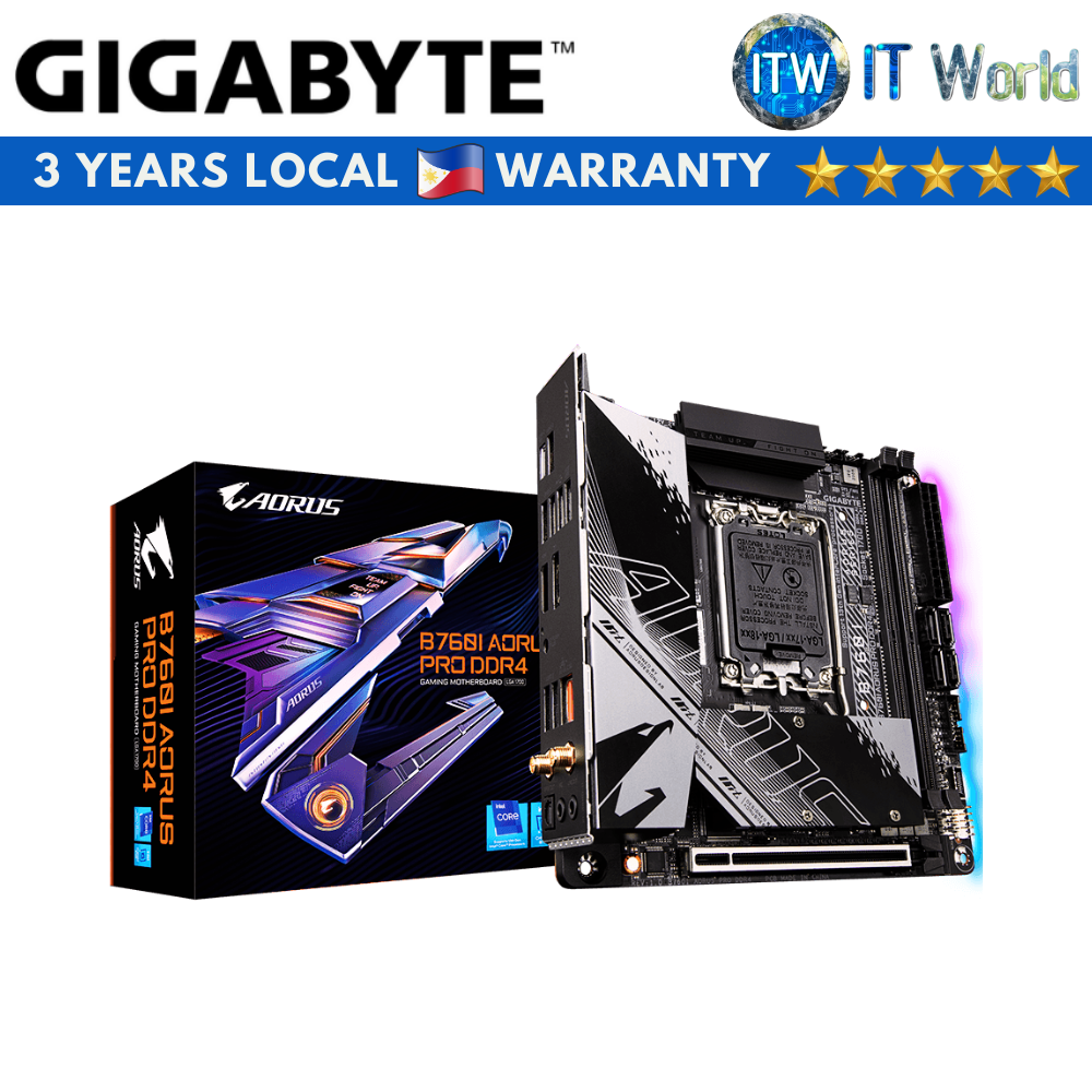 Gigabyte B760I Aorus Pro Mini-ITX LGA1700 DDR4 Gaming Motherboard (GA-B760I-AORUS-PRO-DDR4)
