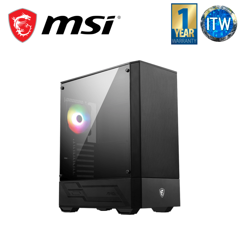 MSI MAG Forge 111R Mid-Tower Tempered Glass Gaming PC Case