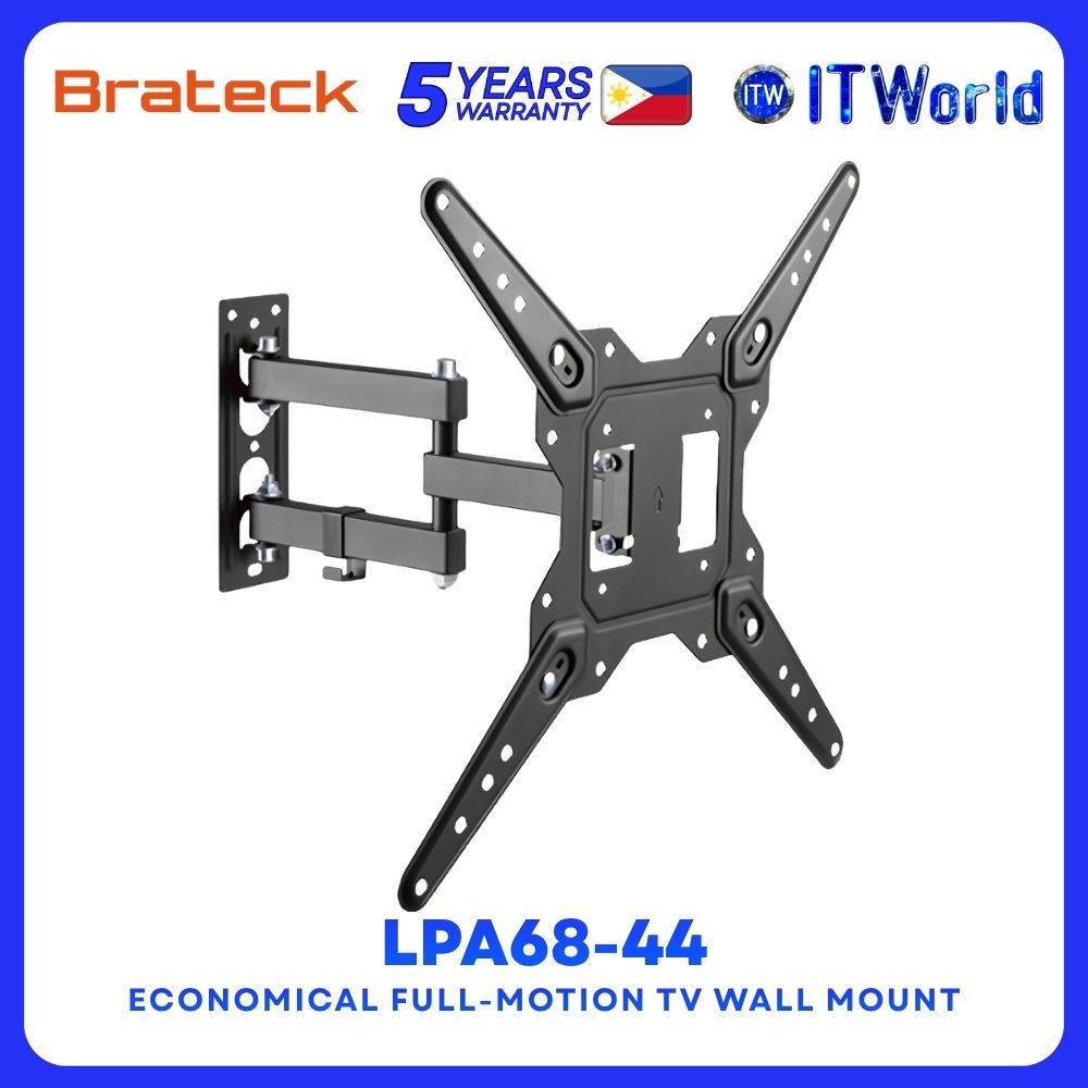 Brateck LPA68-443 Economical Full-Motion TV Wall Mount Fits Most 23"-55" TVs