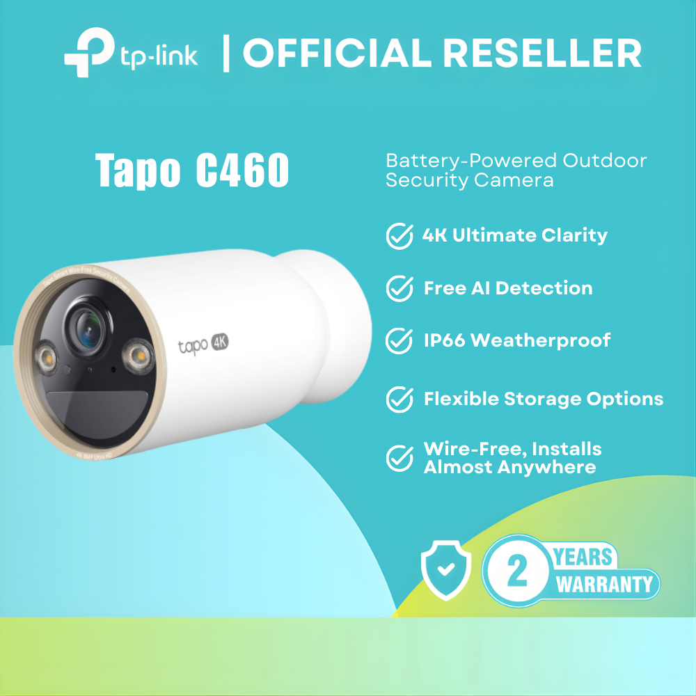 TP-Link Tapo C460 4K 8MP Outdoor Ultra HD Security Camera Battery Powered | itw