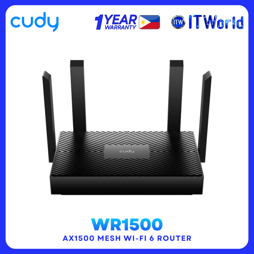 Cudy WR1500 - AX1500 Wi-Fi 6 Mesh, 1201 Mbps 5GHz + 300 Mbps 2.4GHz Network Router