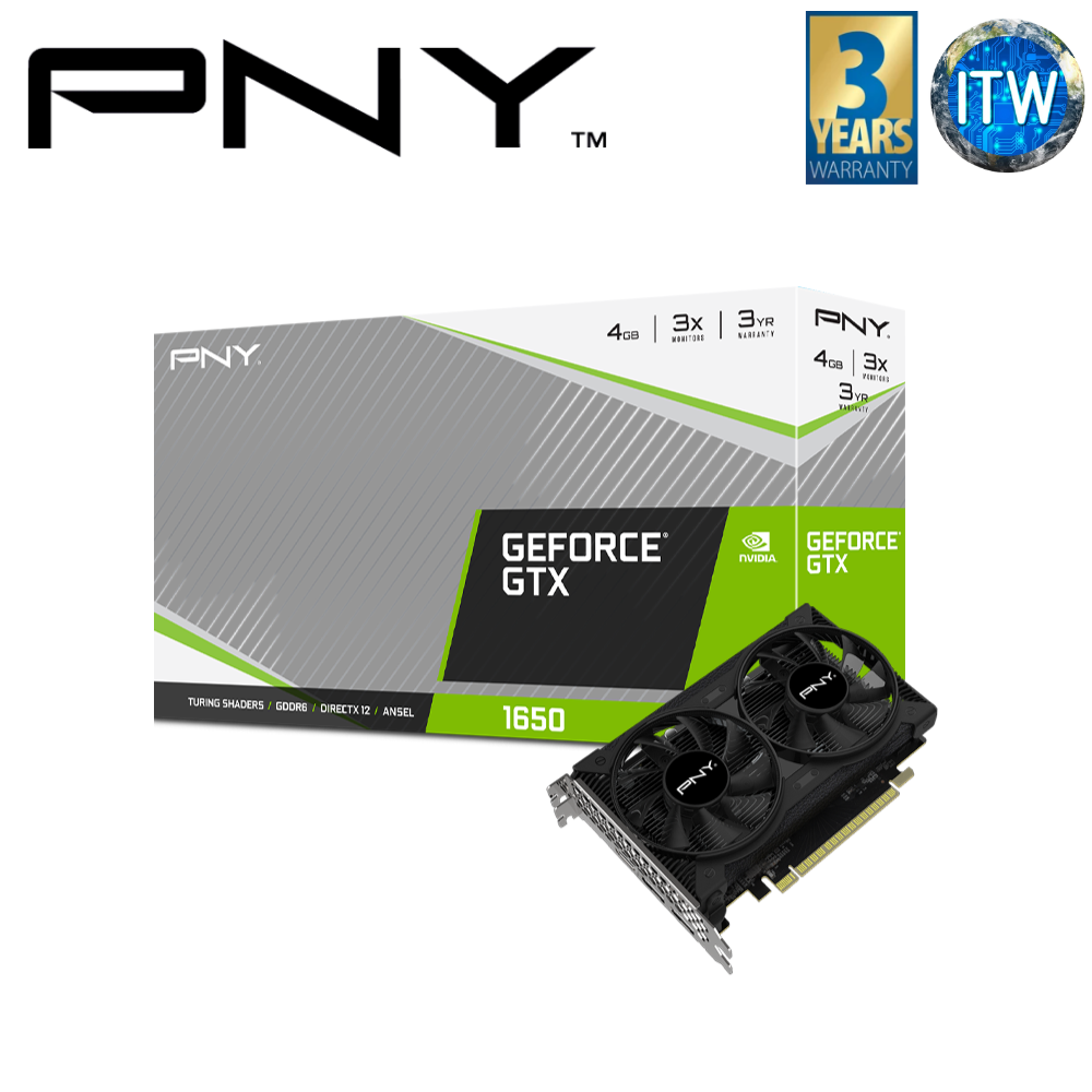 PNY GeForce GTX 1650 4GB GDDR6 Graphic Card (VCG16504D6DFPPB1)