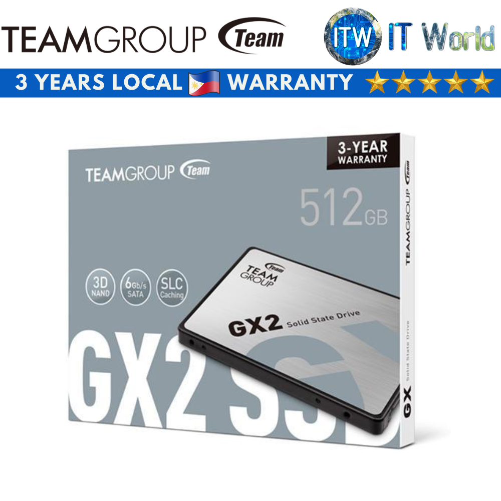 TeamGroup GX2 2.5&quot; 3D NAND SATA III 6Gb/s Internal SSD (512GB)