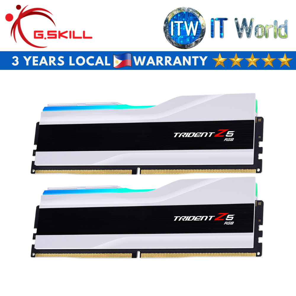 Itw | G.Skill Z5 RGB 32GB (2x16GB) DDR5-6400Mhz CL32 Desktop Memory (F5-6400J3239G16GX2-TZ5RW)