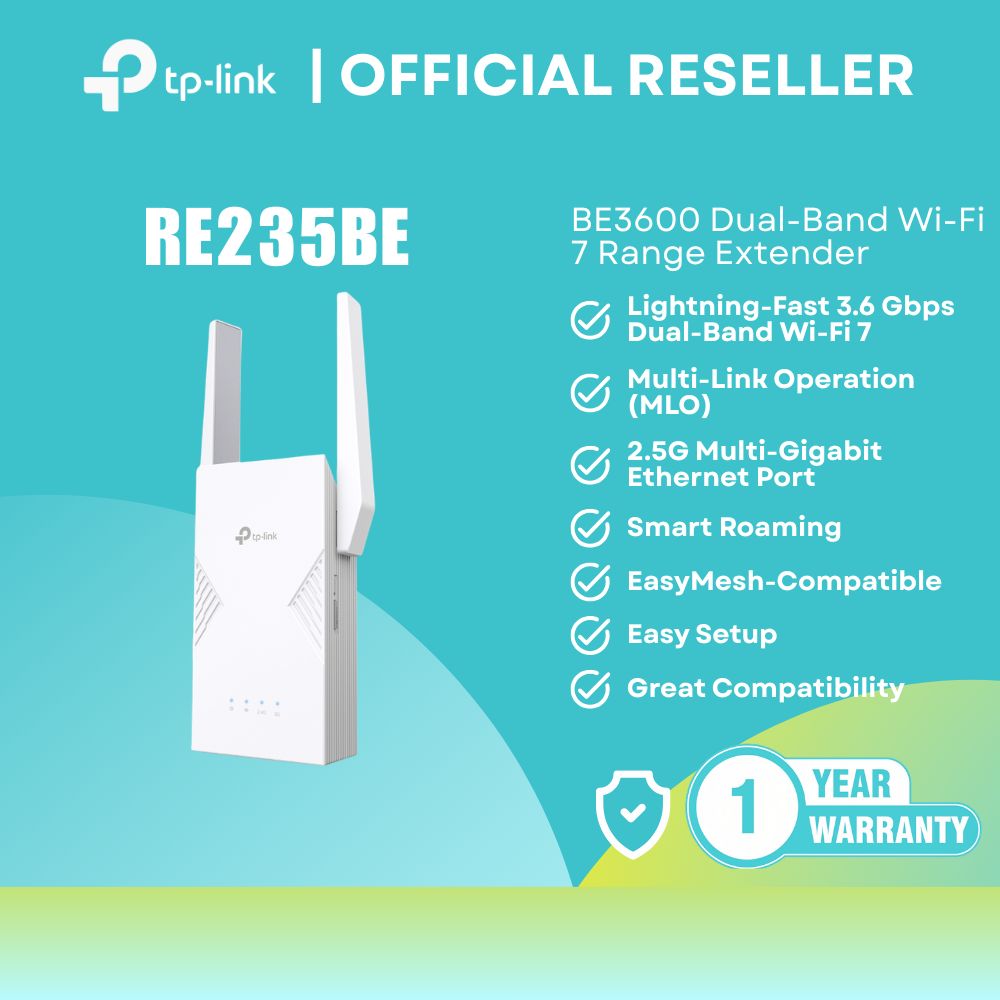 TP-Link RE235BE WiFi 7 Range Extender BE3570 2.5G Ethernet RE235BE itw