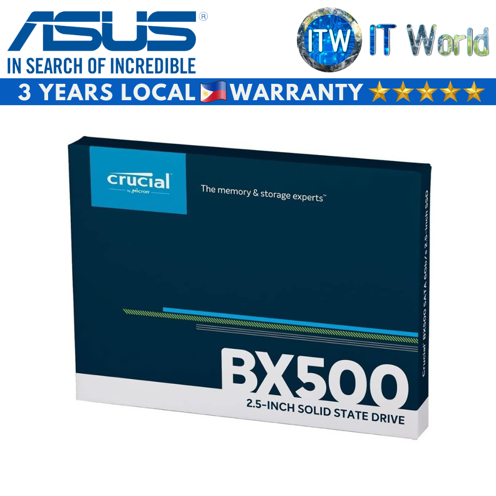 ITW | Crucial BX500 500GB 3D NAND SATA 2.5-inch Internal SSD (CT500BX500SSD1)