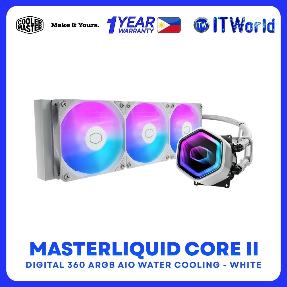 Cooler Master MasterLiquid Core II 360 White Liquid Cooler ARGB MLW-D36M-A18PA-RW itw