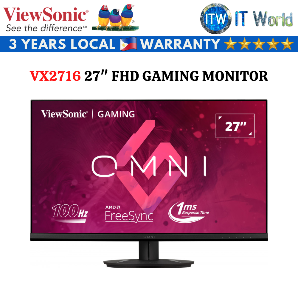 Viewsonic VX2716 / 27&quot; FHD / 100Hz / IPS / 1ms / Flicker-free / FreeSync Gaming Monitor