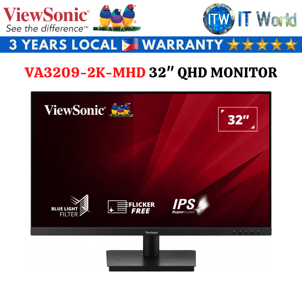Viewsonic VA3209-2K-MHD / 32&quot; QHD / 75Hz / IPS / 4ms Monitor Featured Built-In Speakers