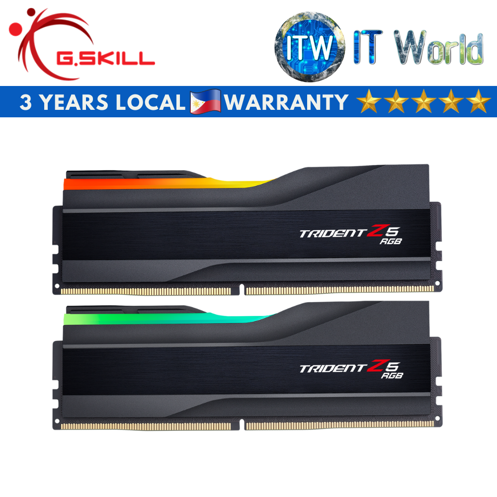 G.Skill Trident Z5 RGB 64GB (32GBx2) DDR5-6000 CL36 Desktop Memory (F5-6000J3636F32GX2-TZ5RK)