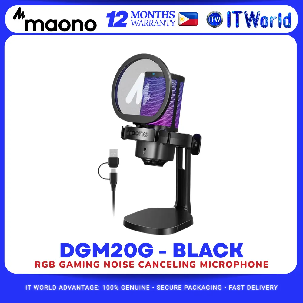 Maono DGM20G Series - USB RGB Gaming Condenser Microphone, ENC Noise Cancel