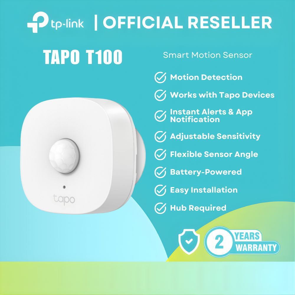 TP-Link Tapo T100 Smart Motion Sensor Hub Required 120° Detection 7m