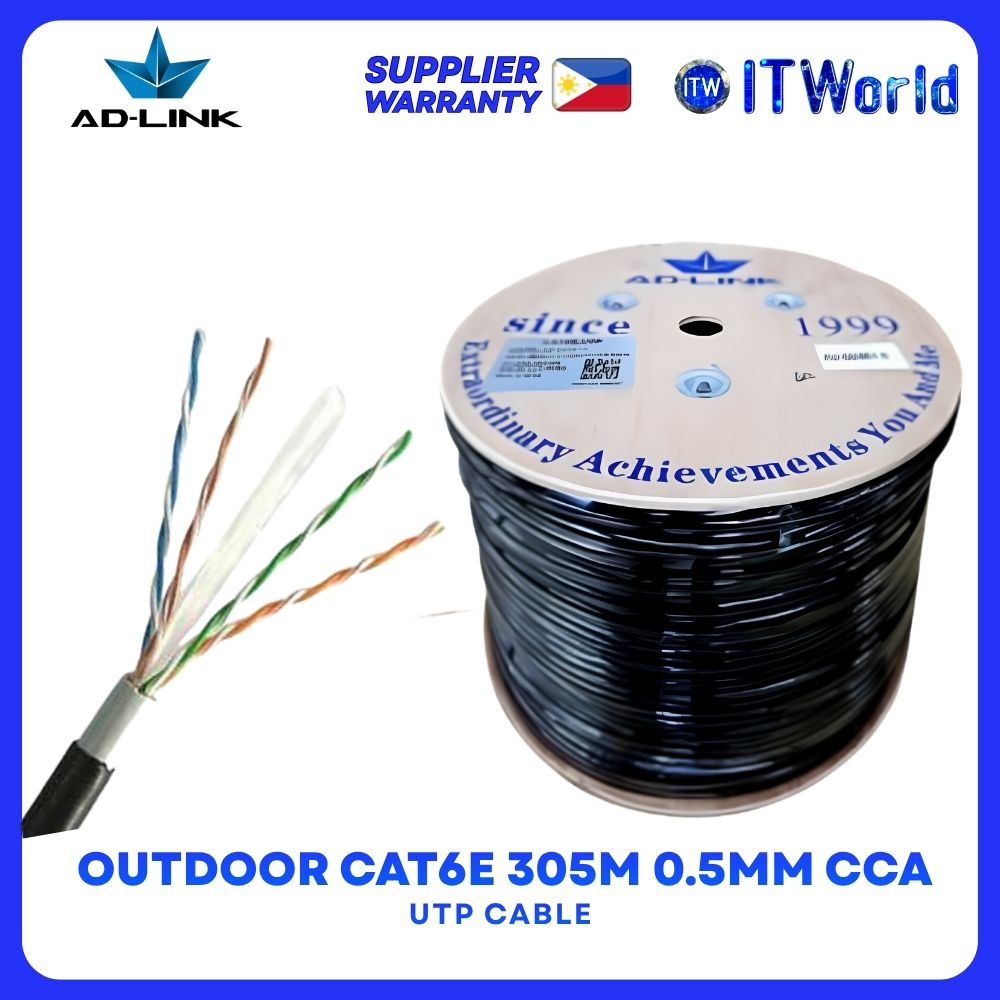 AD-Link Outdoor Cat6e UTP 305m 0.5mm Thickness CCA AD-OU601-C