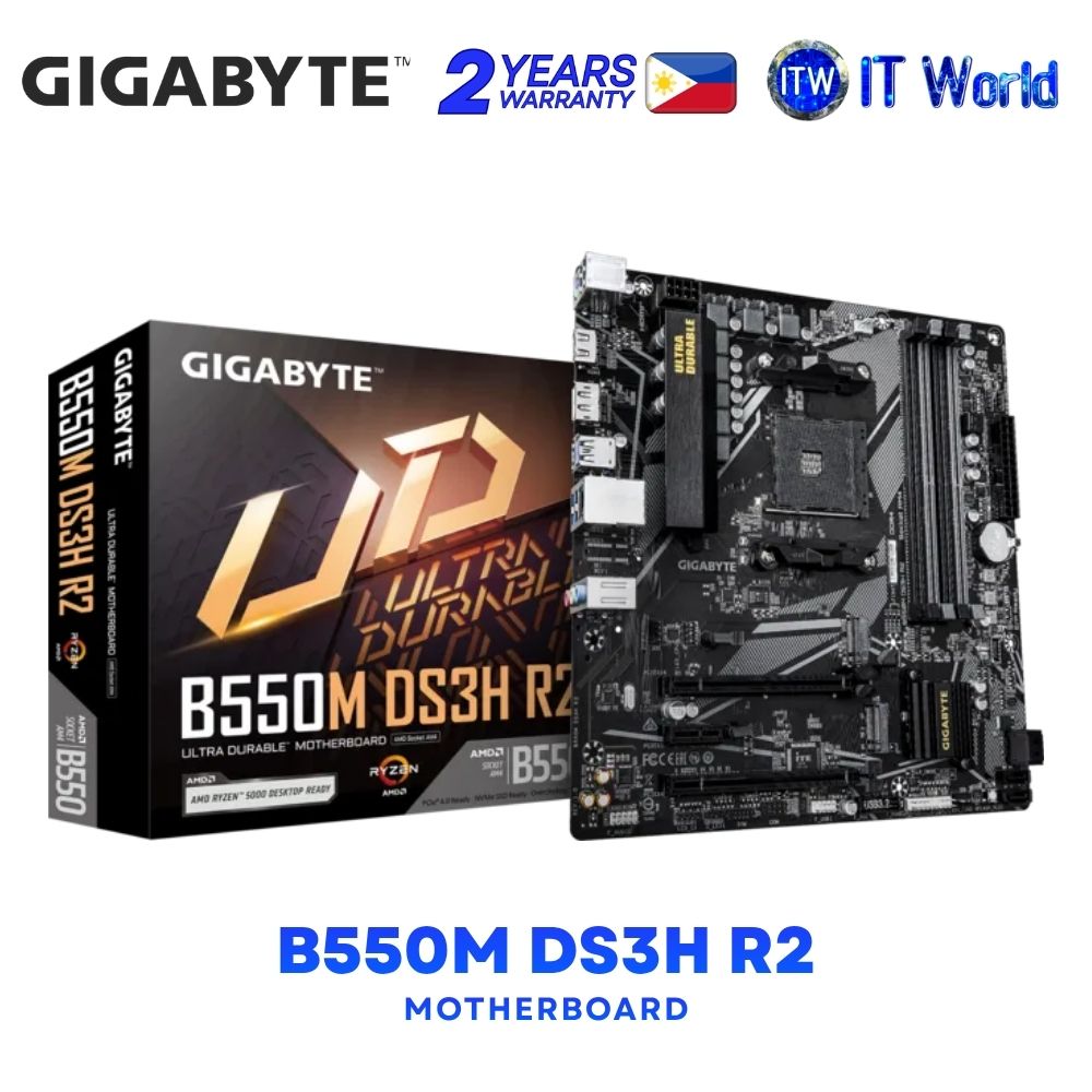 Gigabyte B550M DS3H R2 micro-ATX AM4 DDR4 AMD B550 Chipset Motherboard