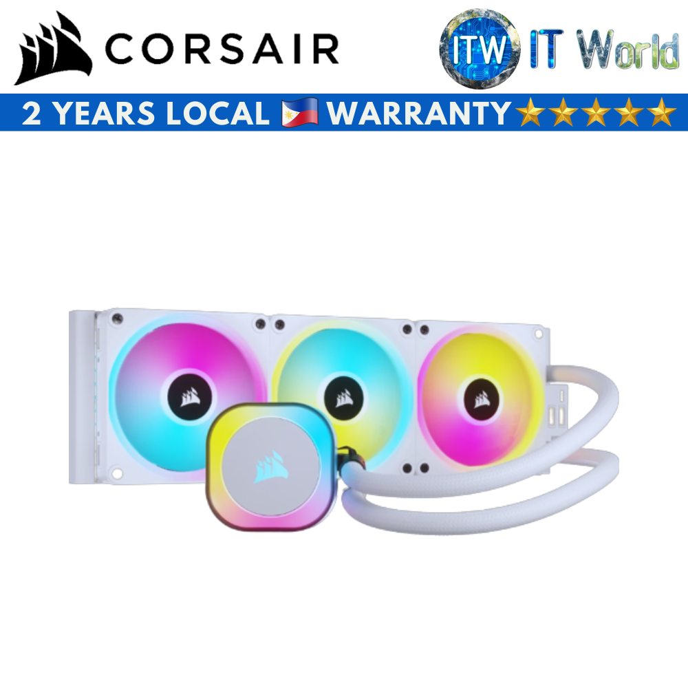 Corsair iCUE Link H150i RGB AIO 360mm Radiator Liquid CPU Cooler (Black/White) (White)
