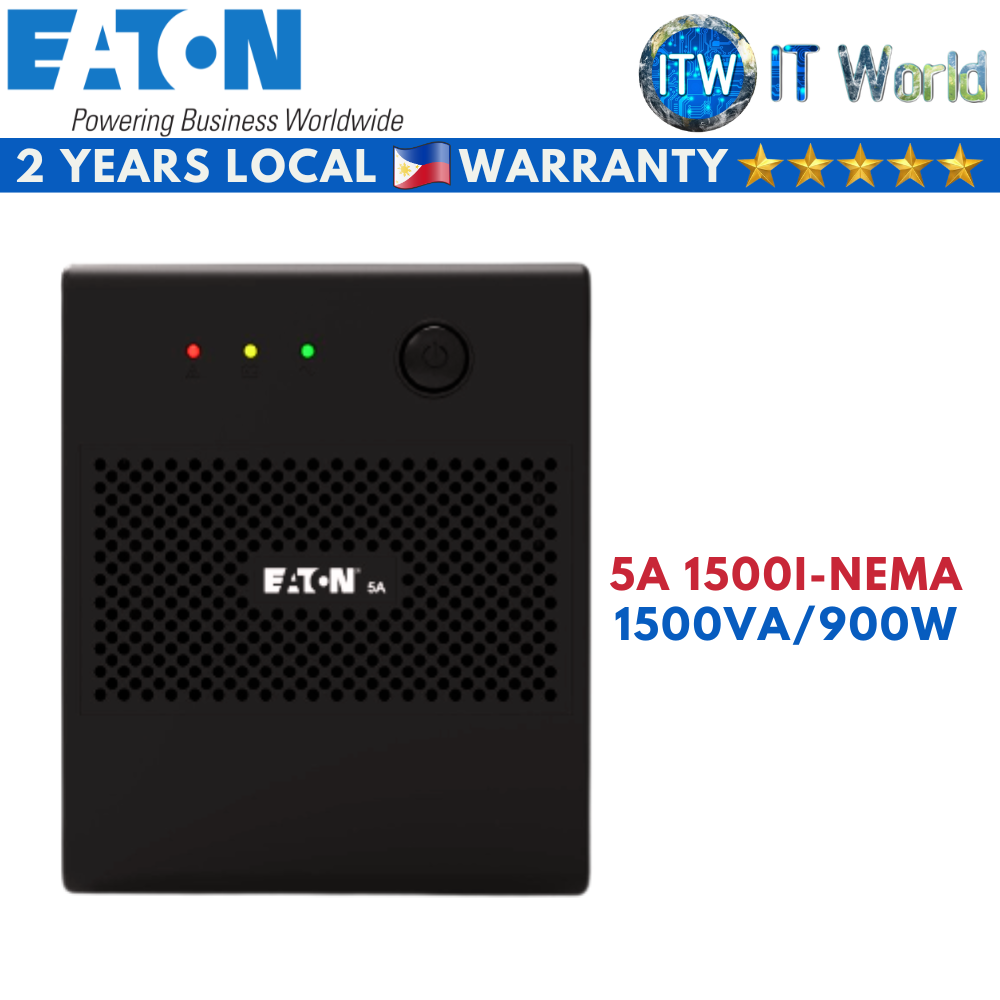 Eaton 5A 1500I-NEMA 1500VA/900W Tower Single-Phase Line Interactive UPS