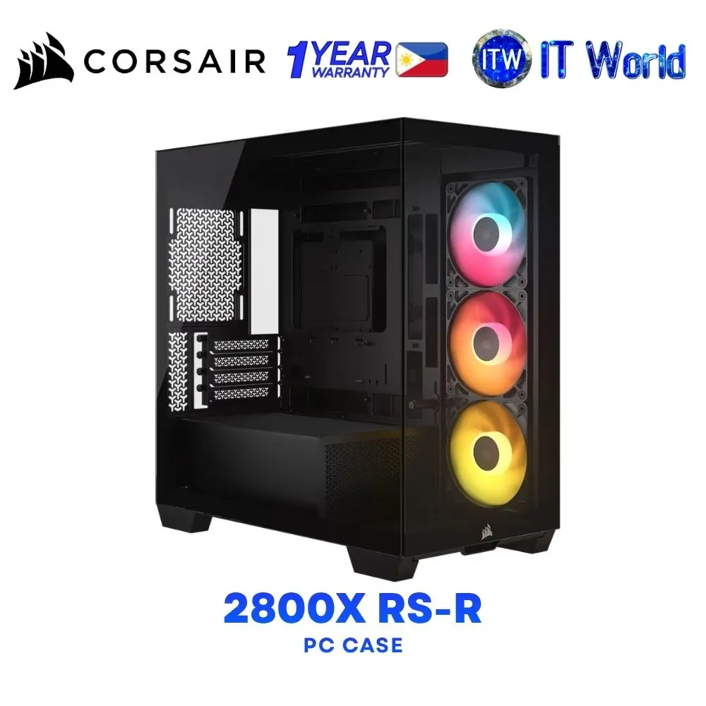 Corsair 2800X RS-R ARGB micro-ATX Tempered Glass PC Case - Black | White