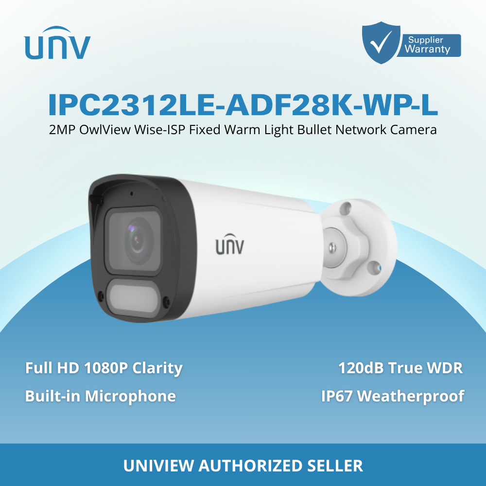 UNV IPC2312LE-ADF28K-WP-L 2MP 1080P OwlView Wise-ISP ColorHunter IP67 Bullet Network Camera itw