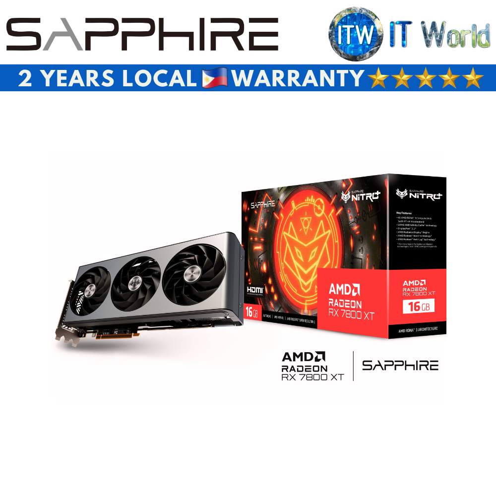 Sapphire Nitro+ AMD Radeon RX 7800 XT Gaming OC 16GB GDDR6 Graphic Card (SPR-11330-01-20G)