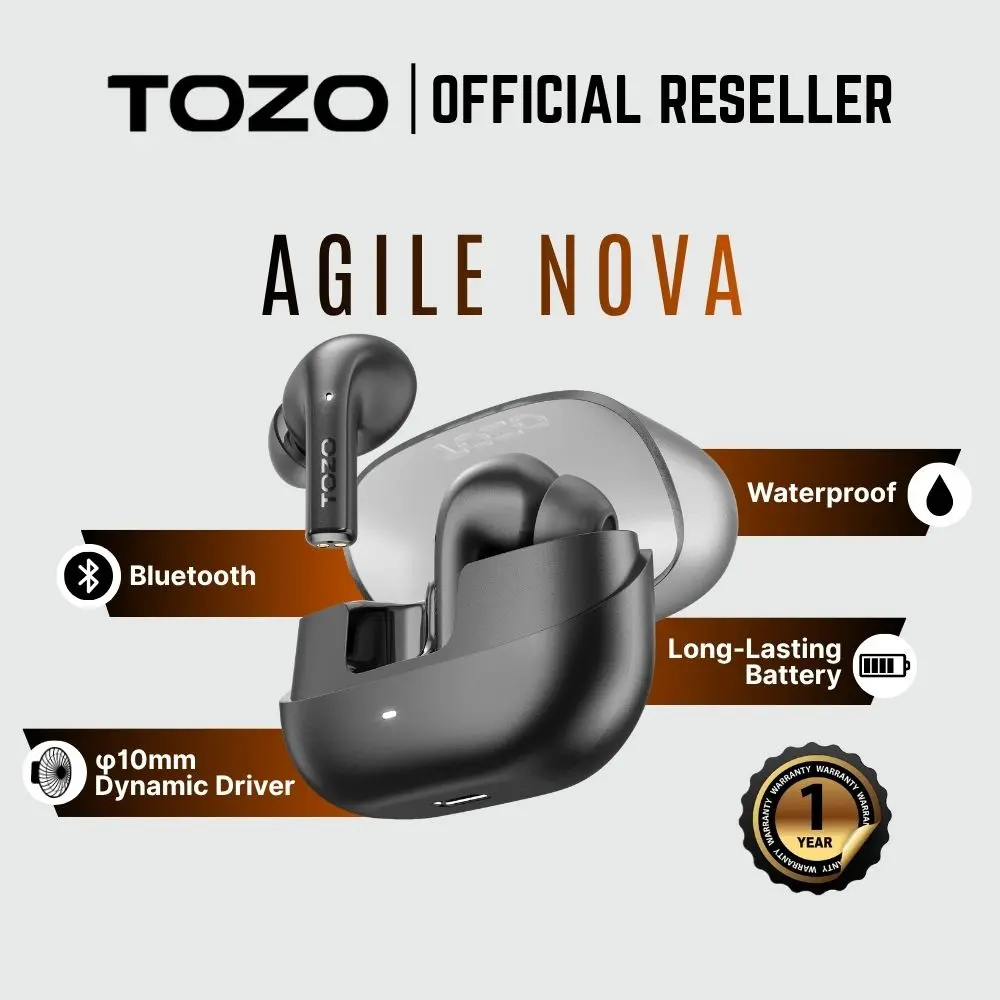 Tozo Agile Nova 10mm Dynamic Driver Long-Lasting Battery In-Ear True Wireless - Black | Purple