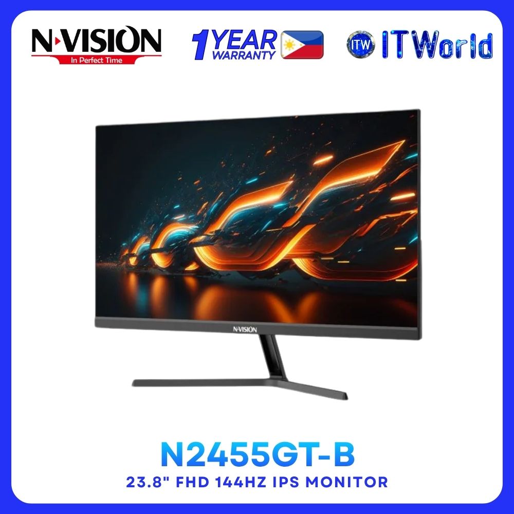 NVISION N2455GT-B 23.8" IPS Gaming Monitor FHD 75Hz 1ms N2455 itw