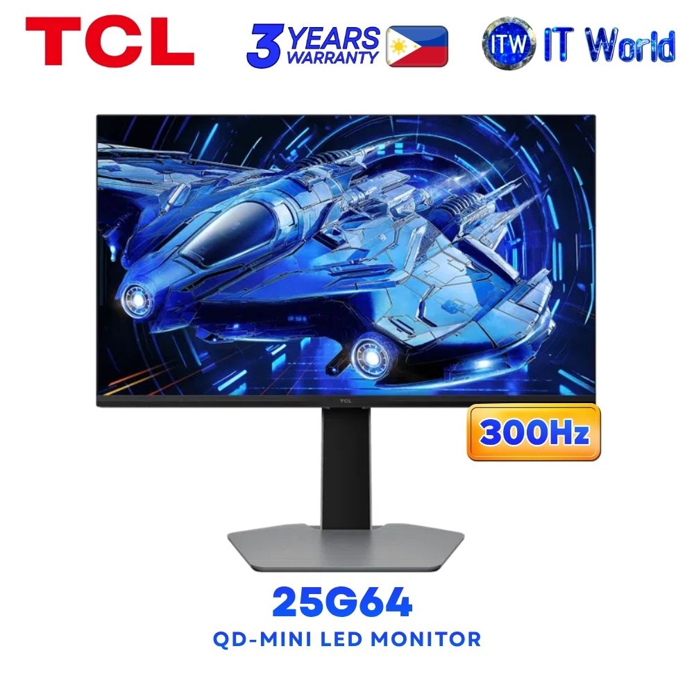 TCL 25G64 - 24.5" 1920x1080 FHD / 300Hz / Fast IPS / 1ms GTG / QD-Mini LED Monitor
