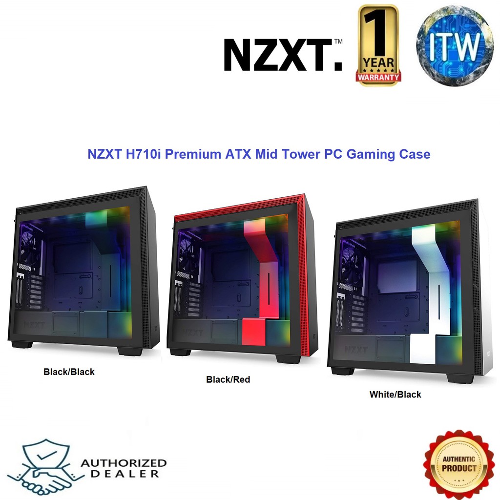 NZXT H710i Premium ATX Mid-Tower with Lighting and Fan Control