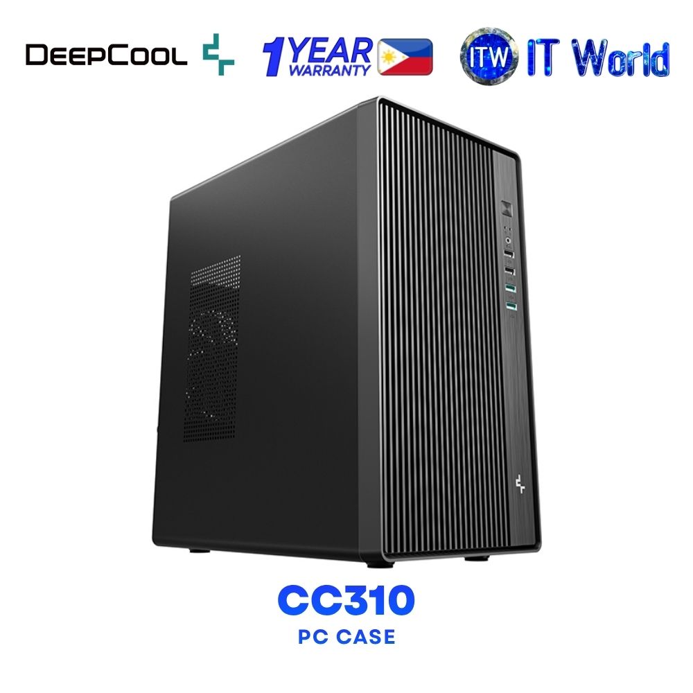 Deepcool CC310 Mid-Tower Micro-ATX PC Case Black - R-CC310-BKNNM0-G