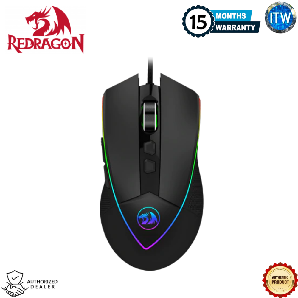 Redragon Emperor M909 RGB - 8 Programmable Buttons, USB Wired Gaming Mouse