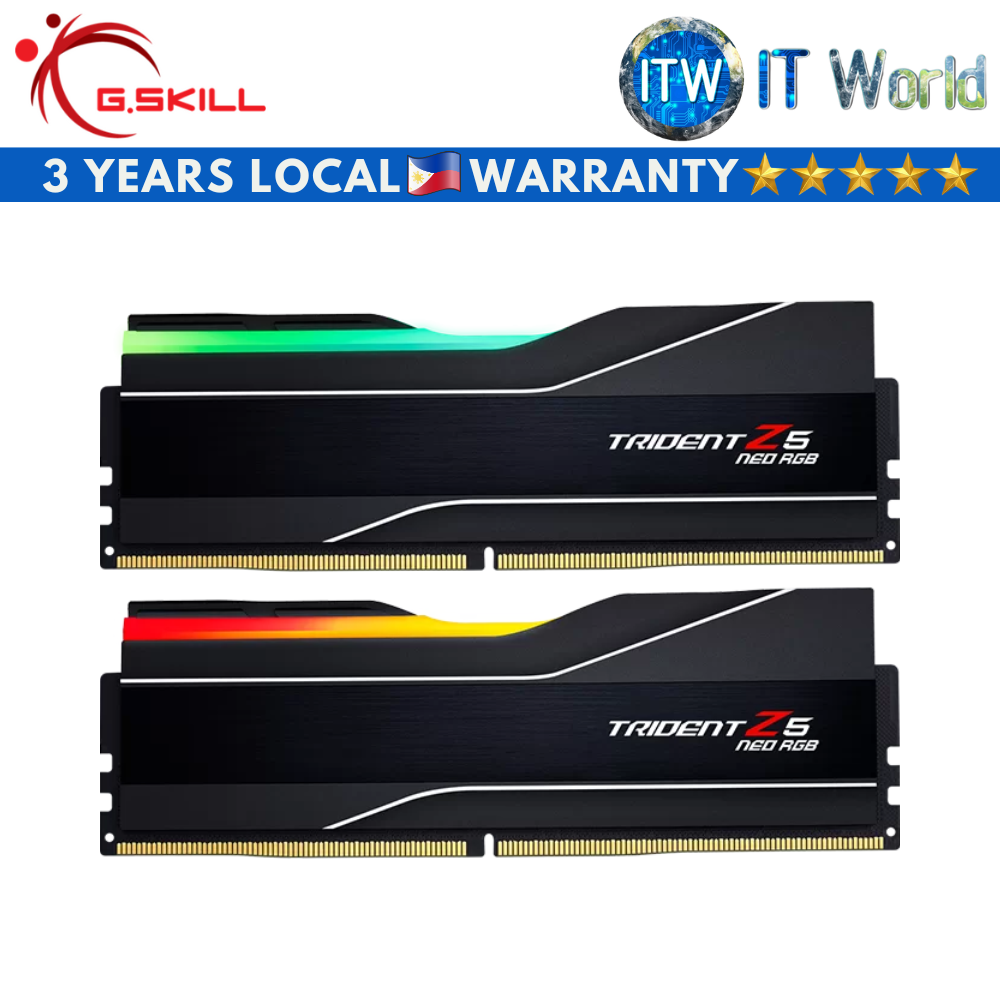 G.Skill Trident Z5 Neo RGB 32GB (2x16GB) DDR5-6400 CL32 Desktop Memory (F5-6400J3239G16GX2-TZ5NR)
