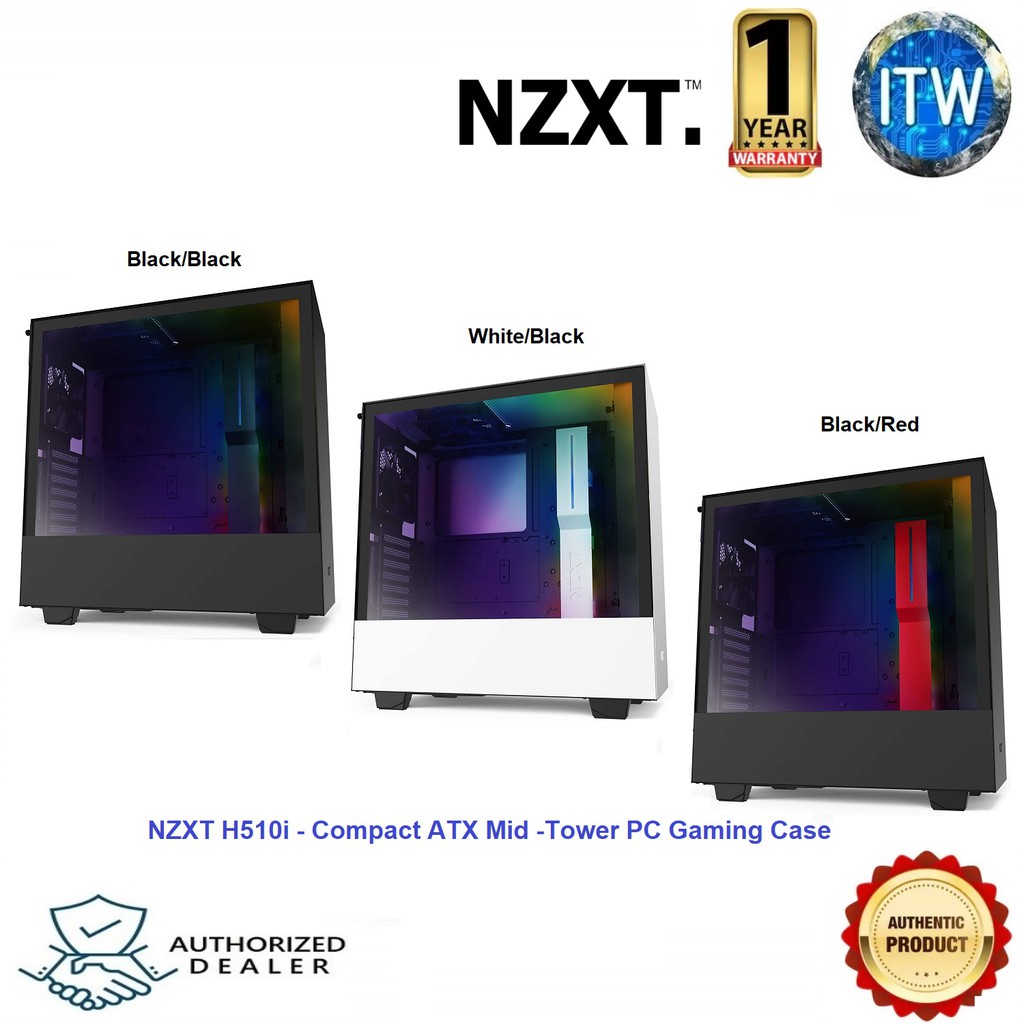 NZXT H510i Compact ATX Mid -Tower PC Gaming Case