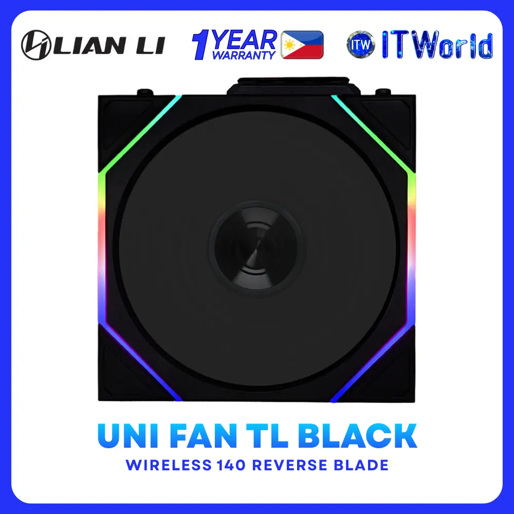 Lian Li Uni Fan TL Wireless 140 Reverse Blade ARGB Case Fan Black | White