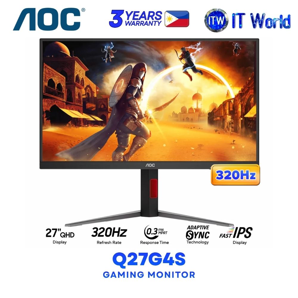 AOC 27" CQ27G4S/71-ITI EXCLUSIVE 1500r Curved,QHD 320Hz/HD 400Hz IPS N QHD 2560×1440