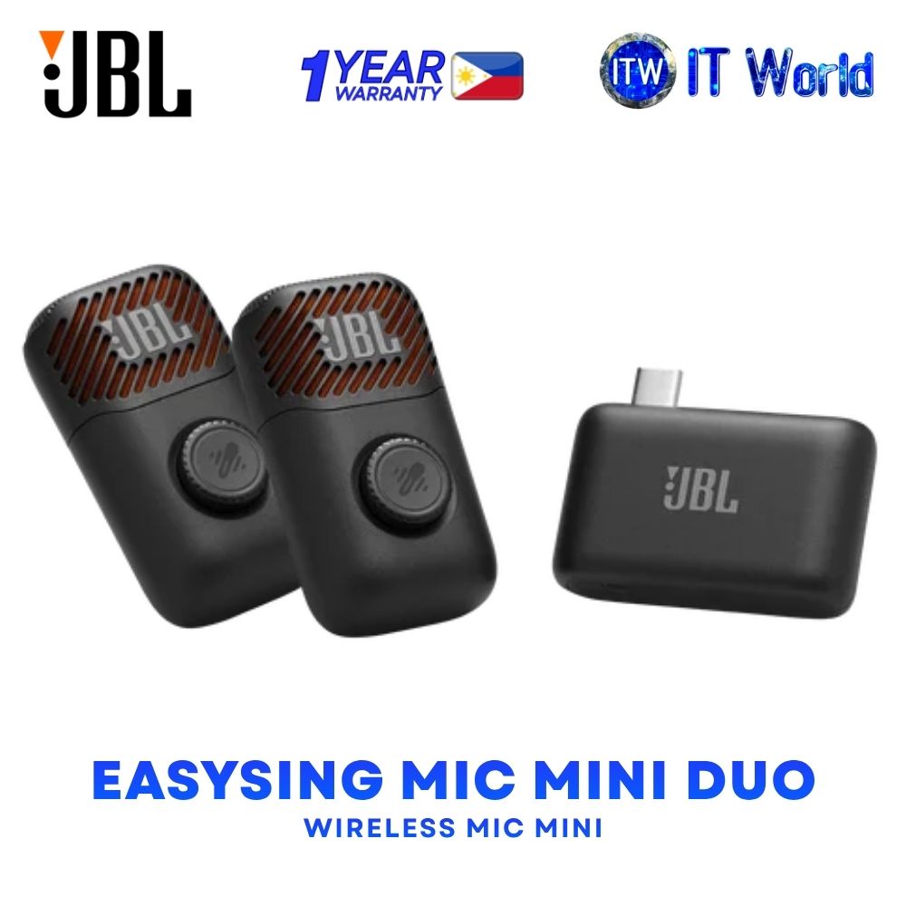 JBL EasySing Mic Mini Duo Lightweight Wireless Microphone - Black JBLESMICMINIDUO