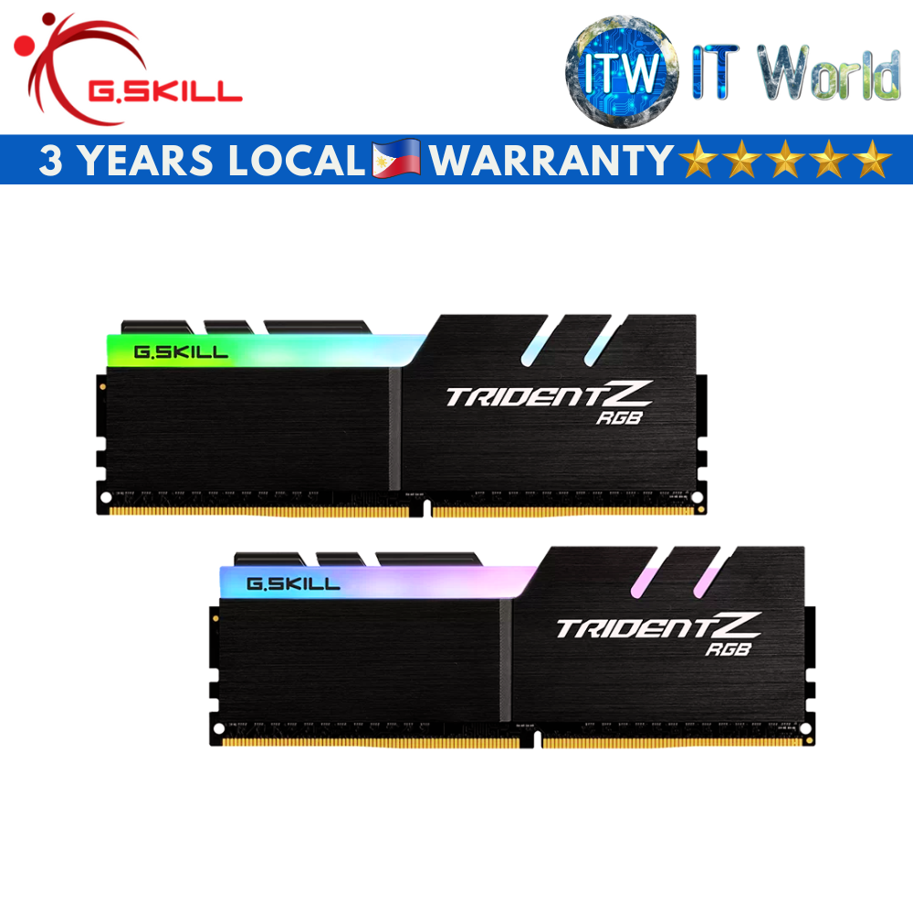 G.Skill Trident Z RGB 16GB (2x8GB) DDR4-3600 CL18 Desktop Memory (F4-3600C18D-16GTZR)