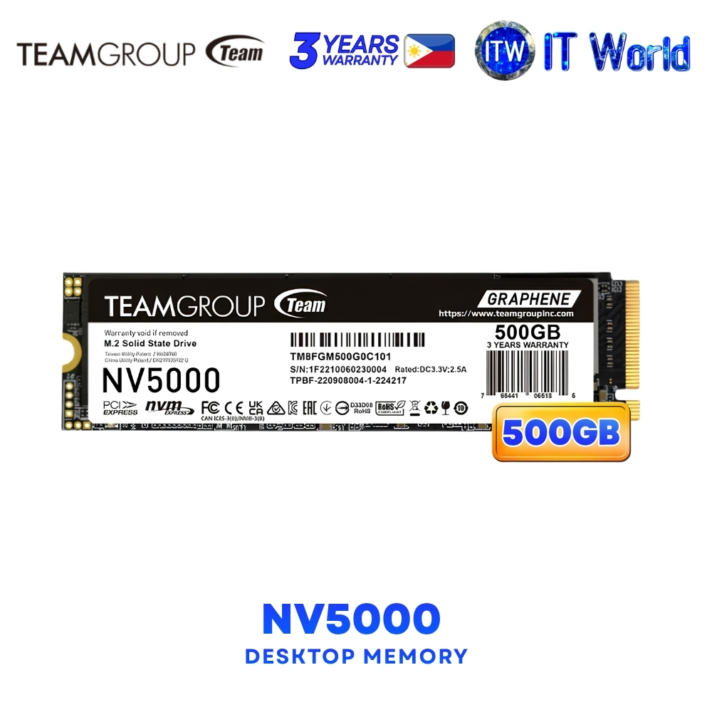 TeamGroup NV5000 500GB M.2 PCIe 4.0 x4 SSD TM8FGM500G0C101