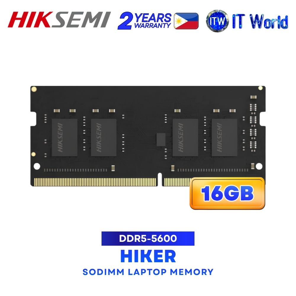 Hiksemi Hiker 8GB (1x8GB) / 16GB (1x16GB) DDR5-5600Mhz Single Kit SODIMM Laptop Memory HSC516S56Z1 16G