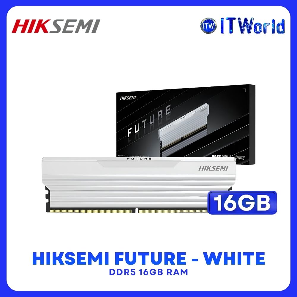 HIKSEMI Future White 16GB DDR5 5600MT/s UDIMM RAM Memory 288-Pin HSC516U56F2 16G