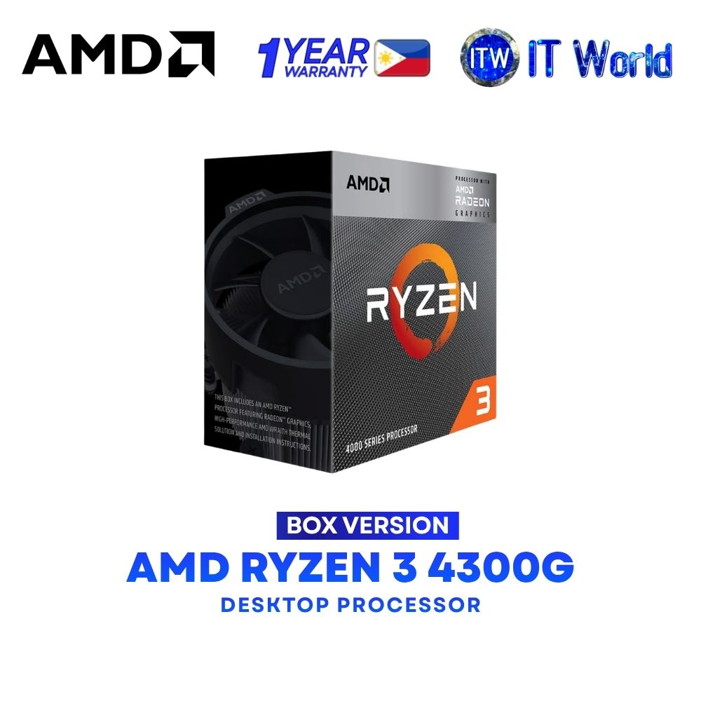 AMD Ryzen 3 4300G 4-Core/8-Thread 3.8GHz/4.0GHz Boost  Radeon Graphics Desktop Processor