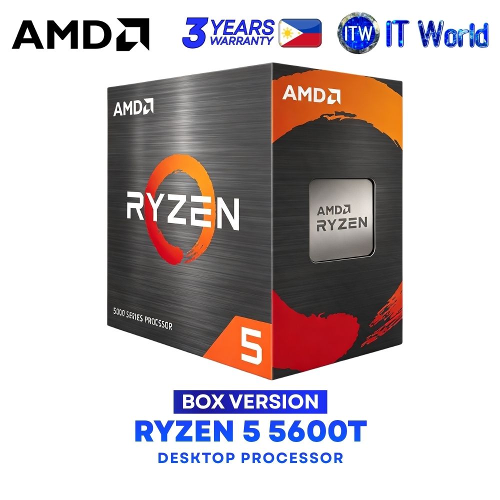 AMD Ryzen 5 5600T 6Cores 12Threads Desktop Processor with Cooler - Box Version