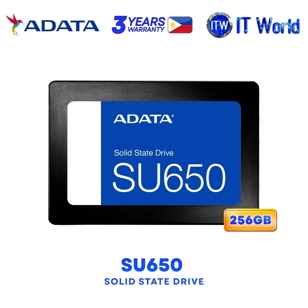 ADATA SU650 256GB 2.5" SATA SSD 6Gb/s ASU650SS-256GT-R itw