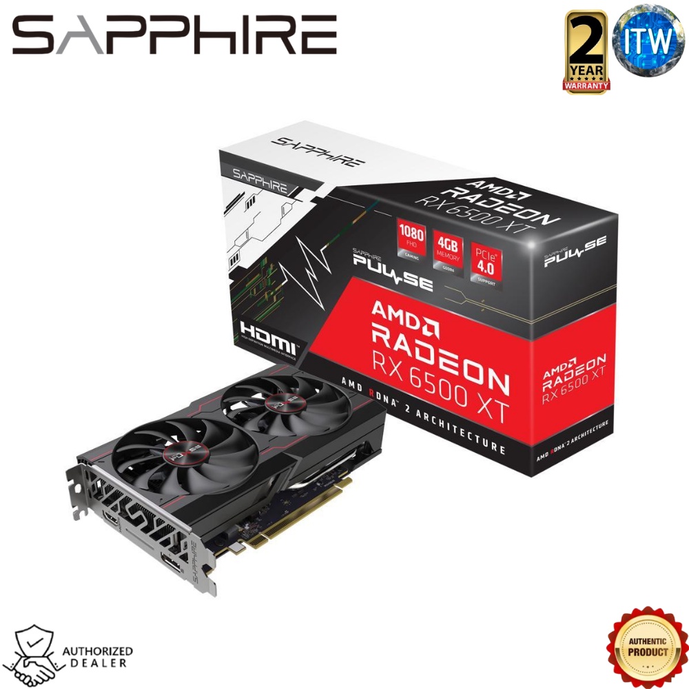 Sapphire Pulse Radeon RX 6500 XT 4GB GDDR6 Graphic Card (SPR-11314-01-20G)