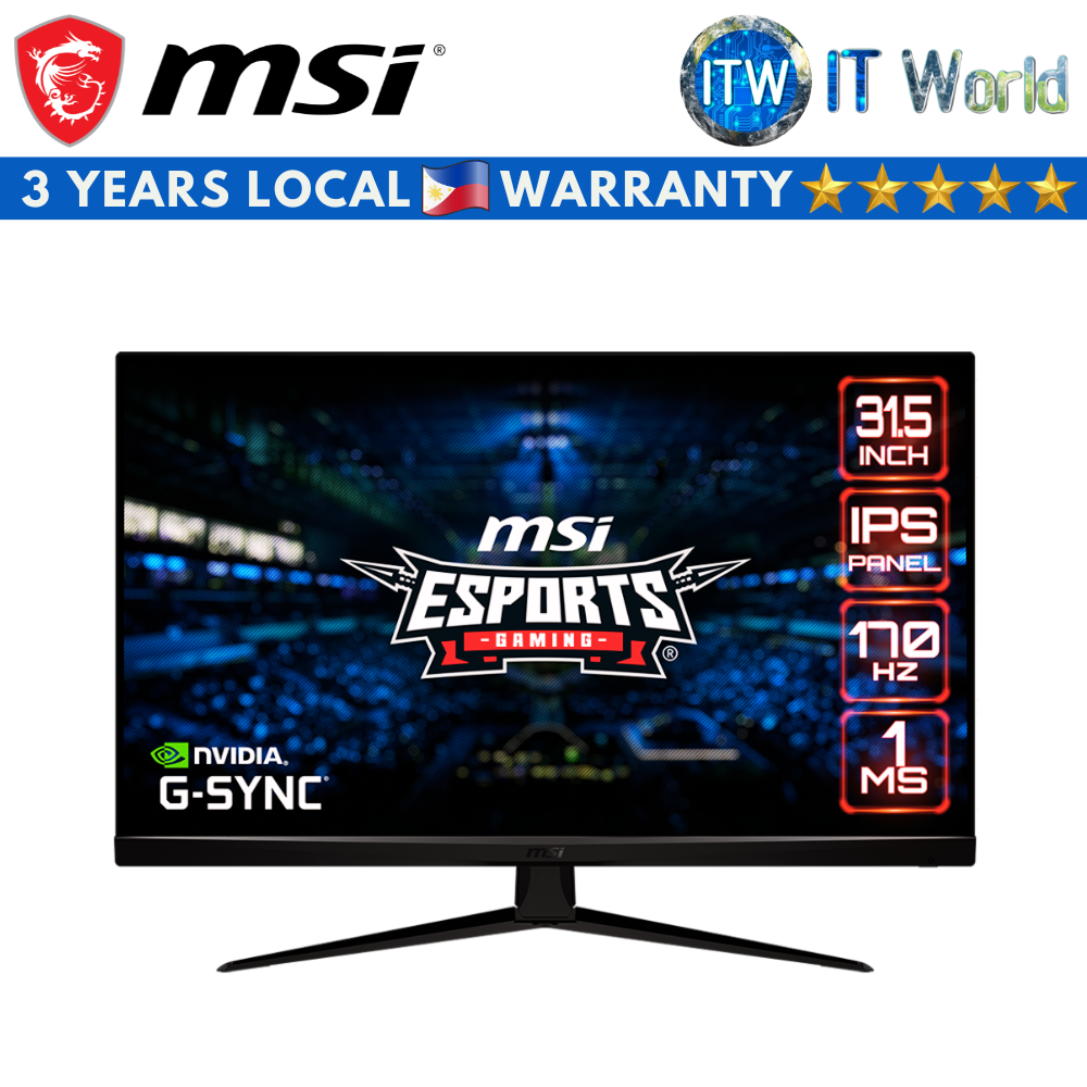MSI G321Q - 31.5&quot; (2560x1440 WQHD) / 170Hz / IPS / 1ms (MPRT) Frameless Gaming Monitor
