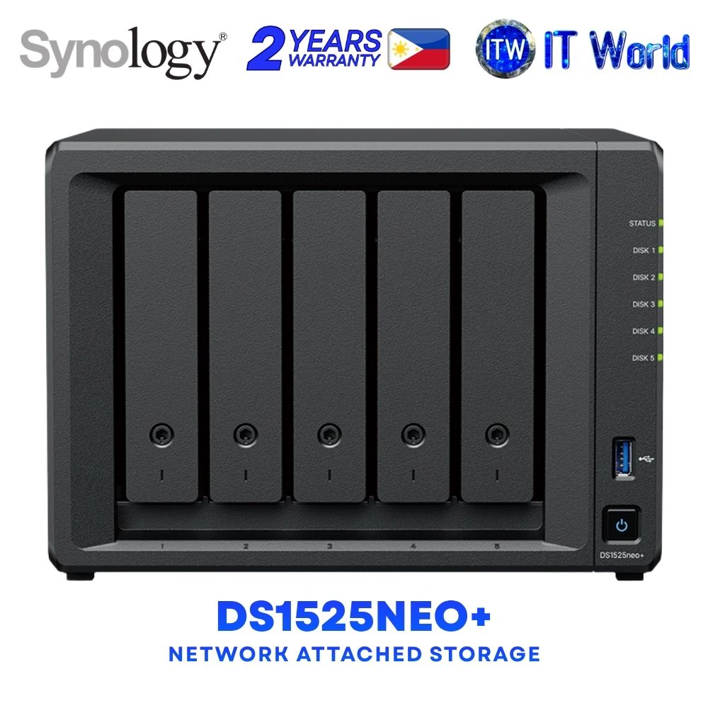 Synology DS1525NEO+ Diskstation 5-Bays Network Attached Storage (NAS) 