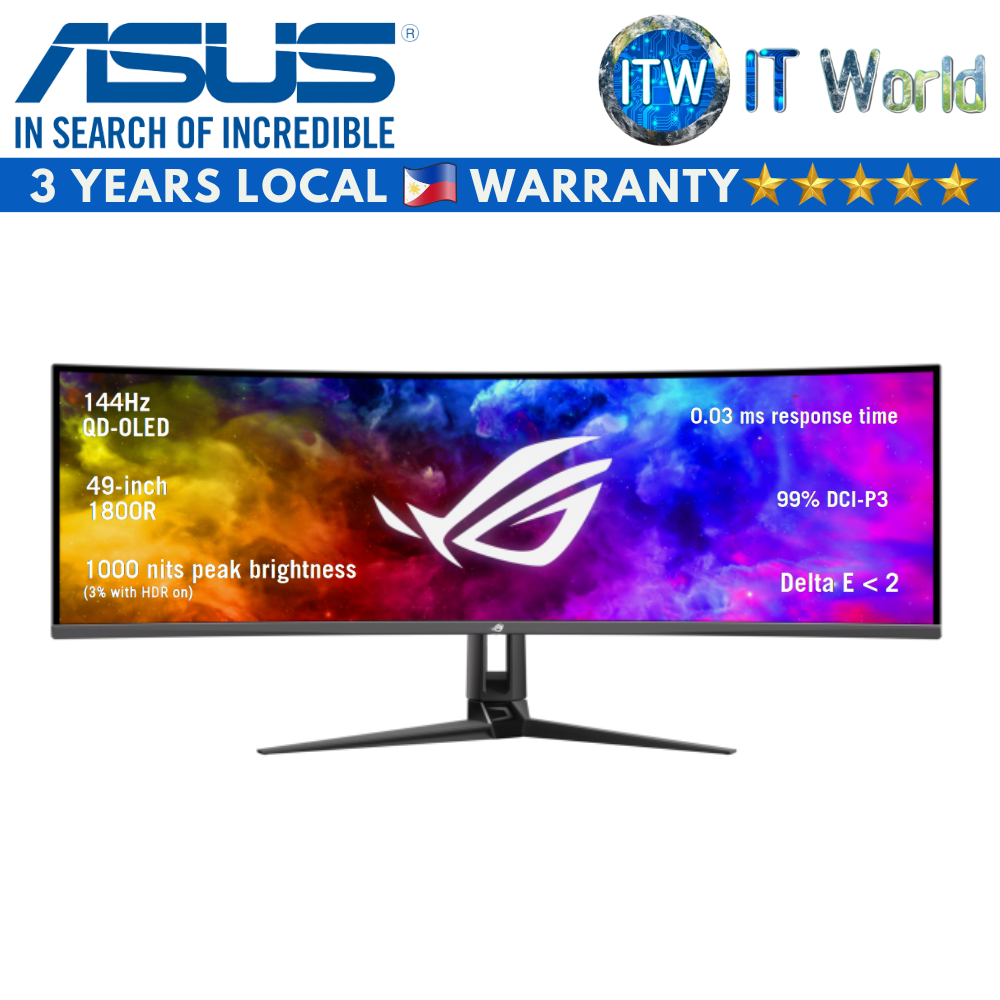 ASUS ROG Swift OLED PG49WCD - 49&quot; (5120 x 1440) / 144Hz / OLED / 0.03ms (GTG) / 1000R Curved Gaming Monitor