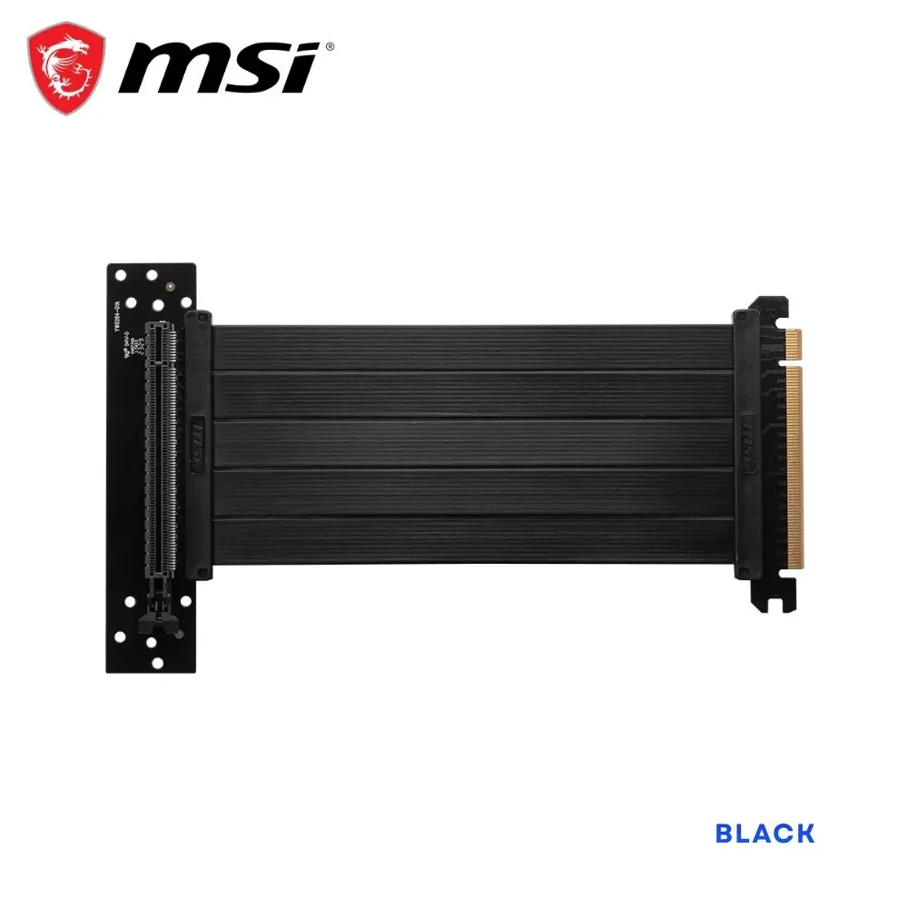 MSI PCI-E 4.0 X16 180mm Multi-layer Coated PCB Riser Cable for Graphics Card - Black | White
