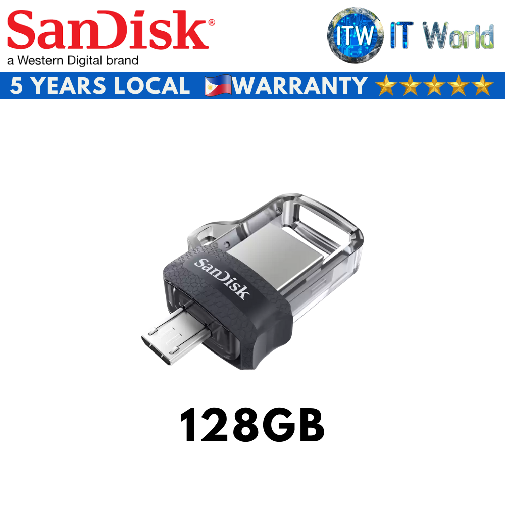 SanDisk Ultra Dual Drive m3.0 Flash Drive (16GB | 32GB | 64GB | 128GB | 256GB)