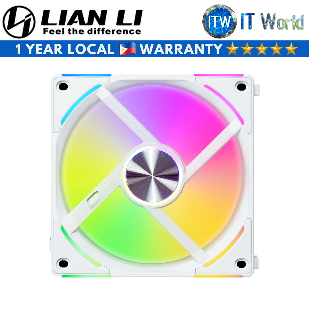 Lian Li Uni Fan AL140 V2 140mm Fluid Dynamic Bearing Single Fan (Black | White)